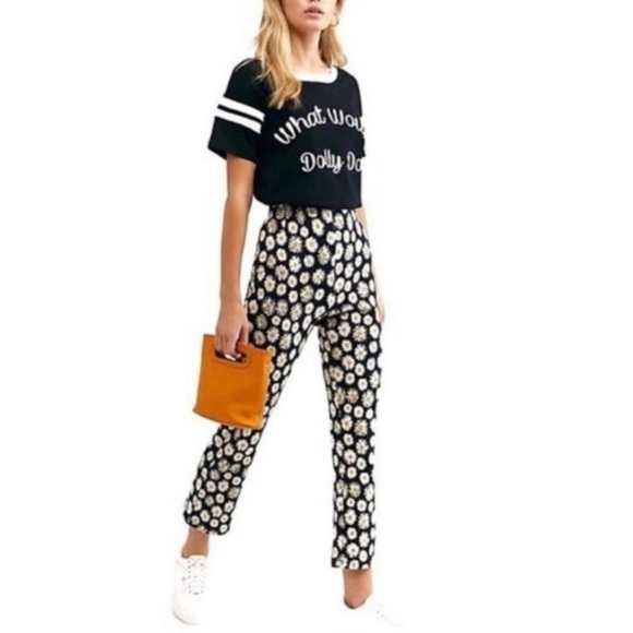 Free People ‘Clean Crop’ Daisy High Waist Pants Size 12 - Picture 1 of 6